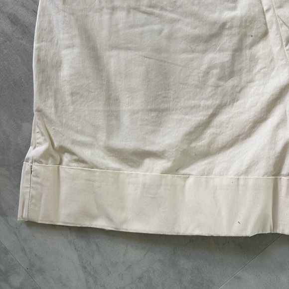 Banana Republic shorts  high waisted cotton/spandex  cream colored zip front NWT - Picture 11 of 11